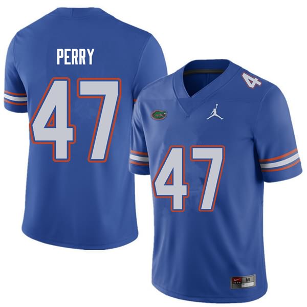 NCAA Florida Gators Austin Perry Men's #47 Jordan Brand Royal Stitched Authentic College Football Jersey EEA1164EK